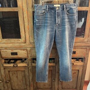 Denim Forum Boyfriend Fit Jeans in Classic Blue